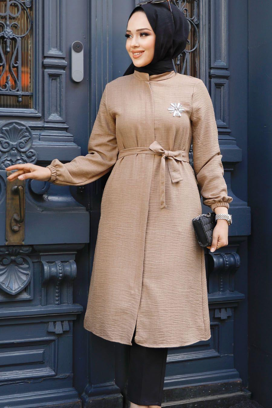 Brown Belted Modest Tunic
