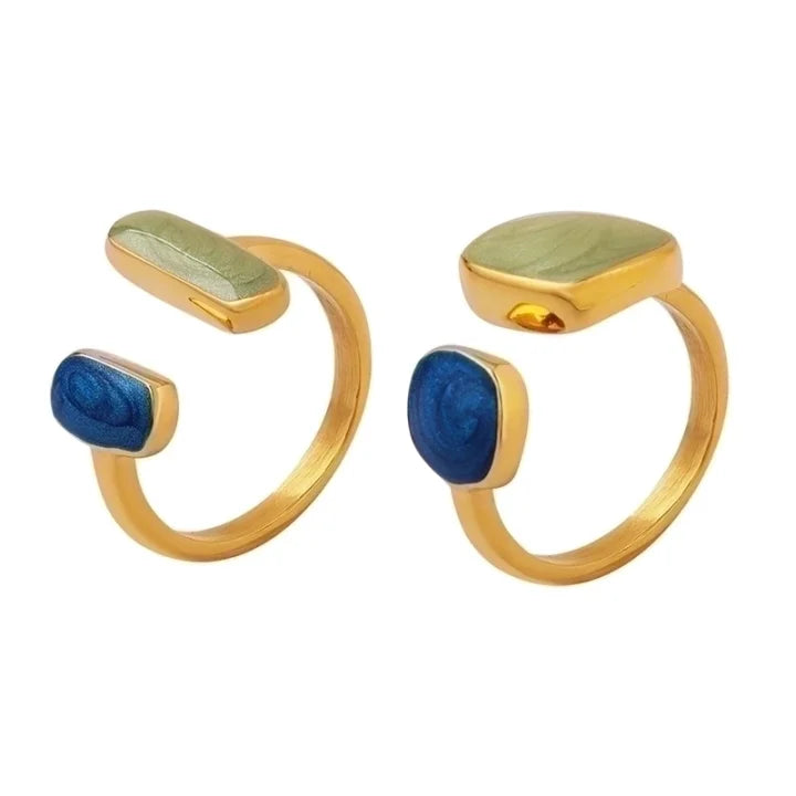 
                  
                    Gold Adjustable Dual-Stone Jade Rings
                  
                