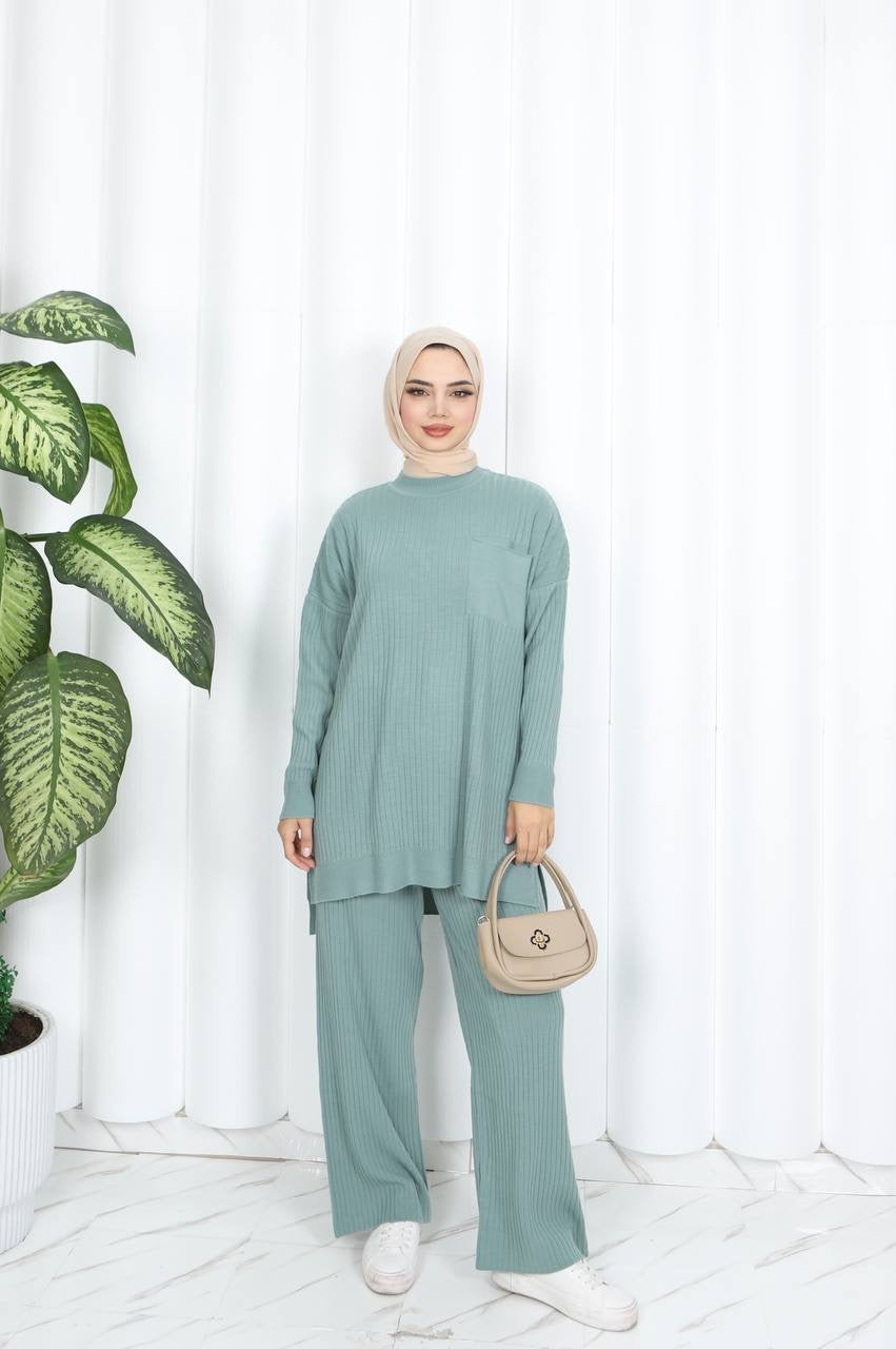 
                  
                    Grey Ribbed Coord Set
                  
                