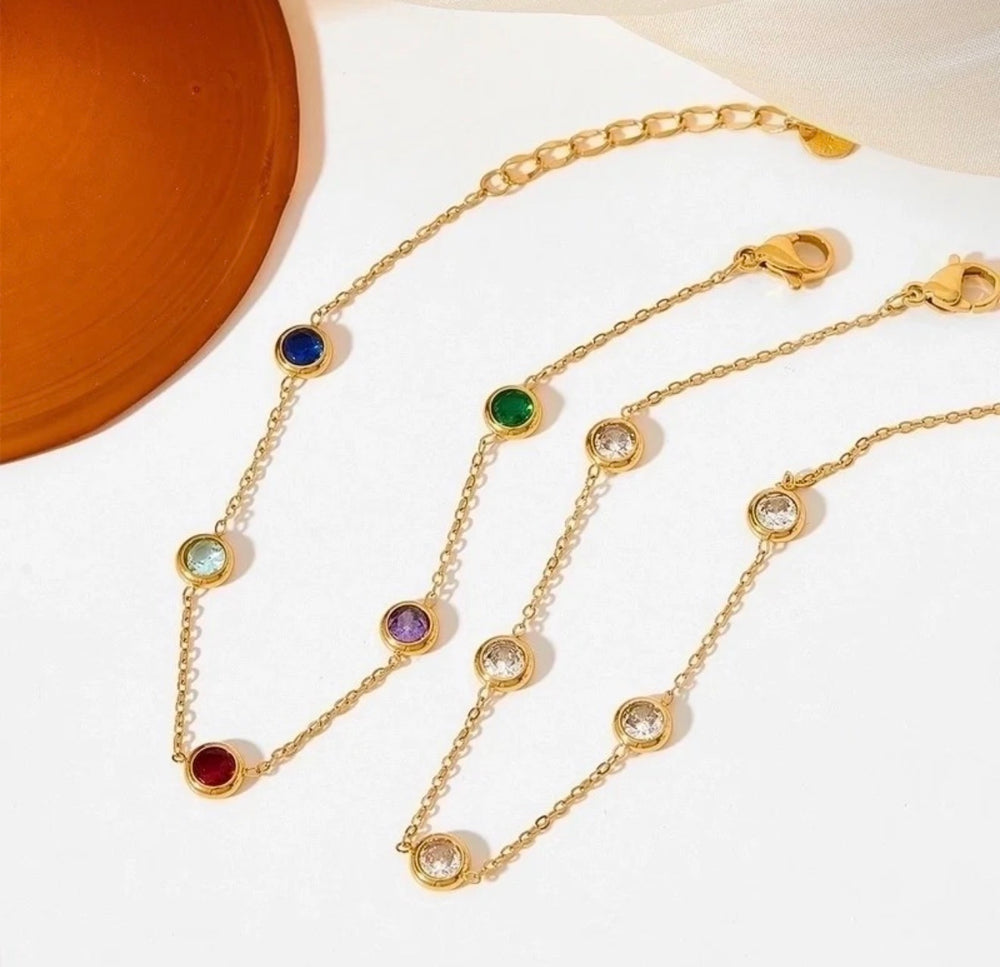 Gemstone Charm Bracelet