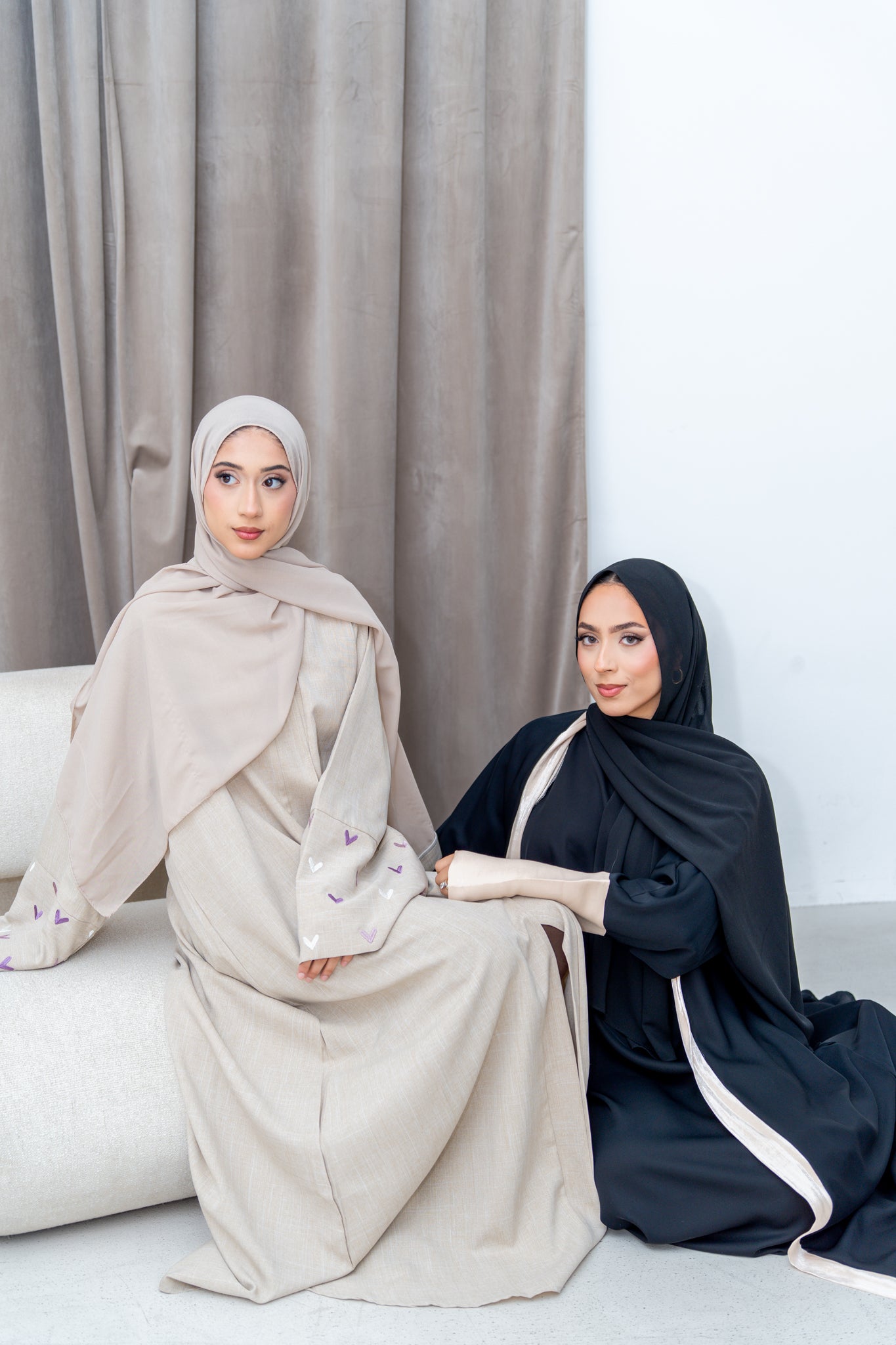 
                  
                    Black and Beige Abaya
                  
                