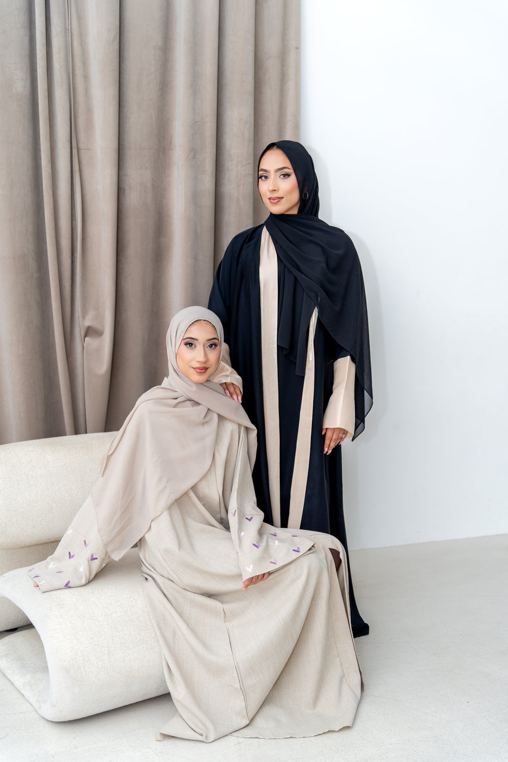 Black and Beige Abaya