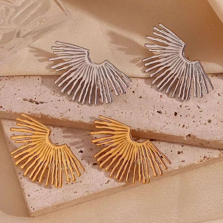 Radiant Fan Statement Earrings
