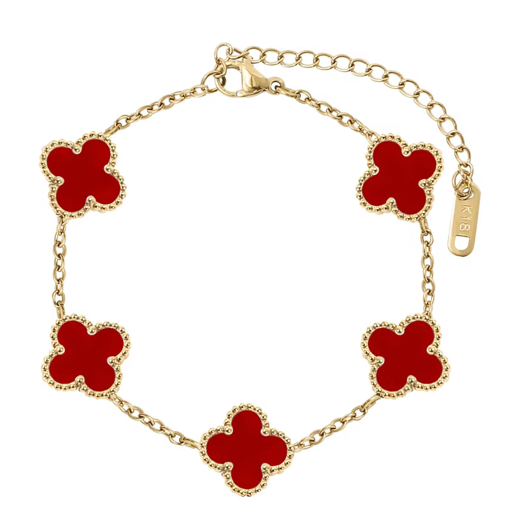 Maroon Flower Bracelet