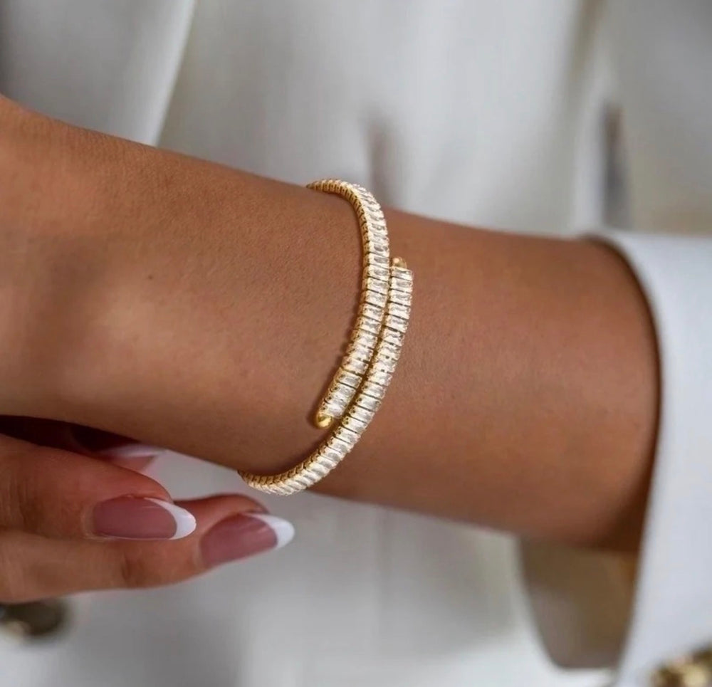 Baguette Wrap Cuff Bracelet