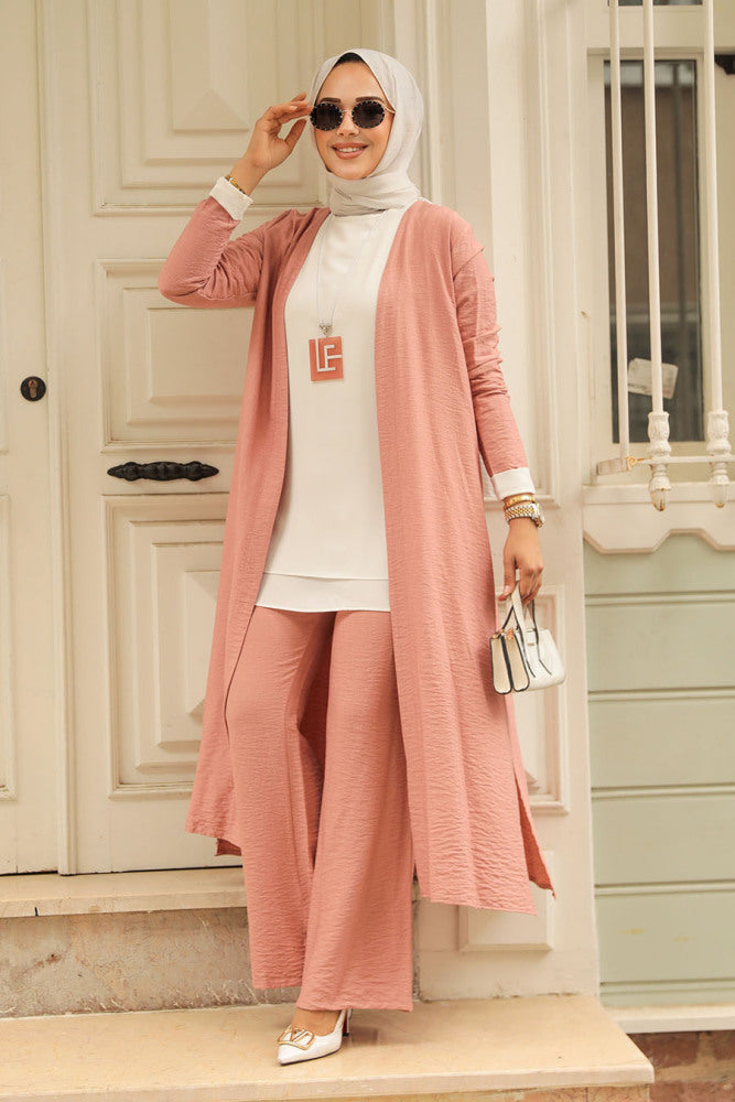 Soft Pink 3-Piece Duster Set