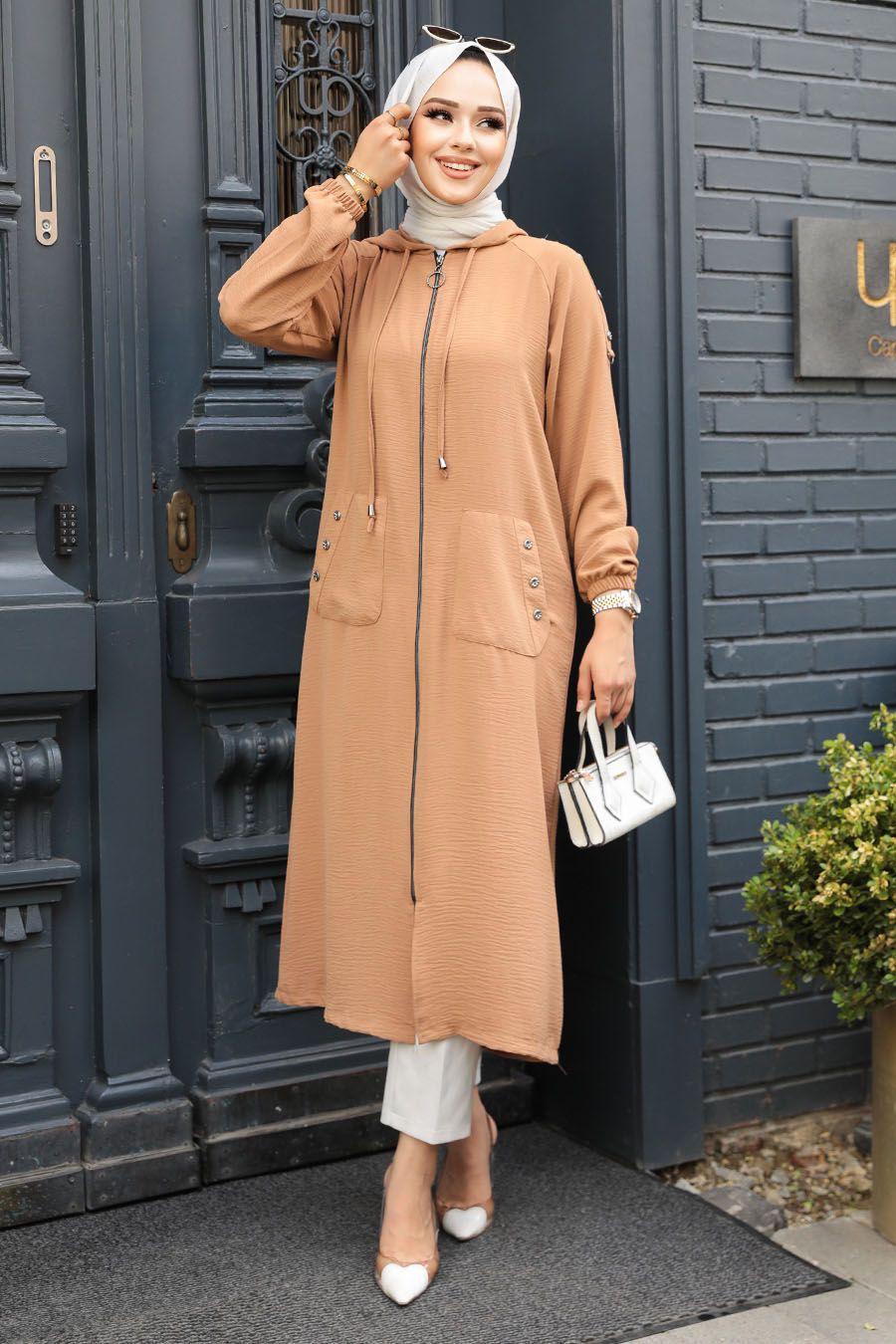 Camel Modest Zip-Up Jacket
