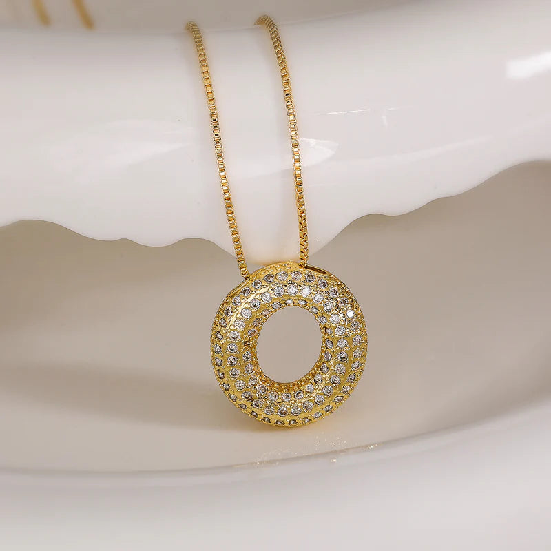 
                  
                    W Letter Text Stainless Steel Gold Plated Pendant
                  
                